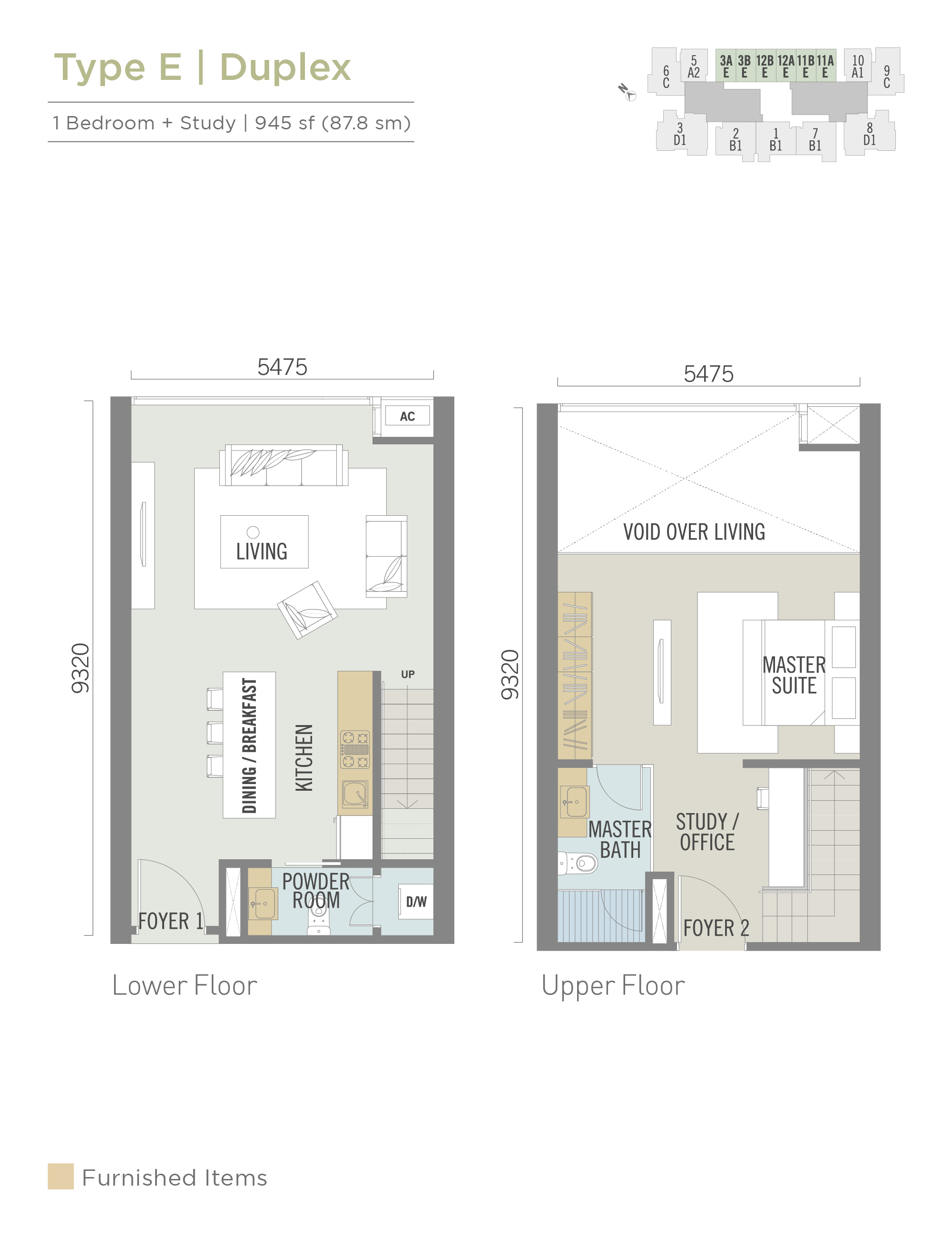 Type E|Typical Floor Plans
